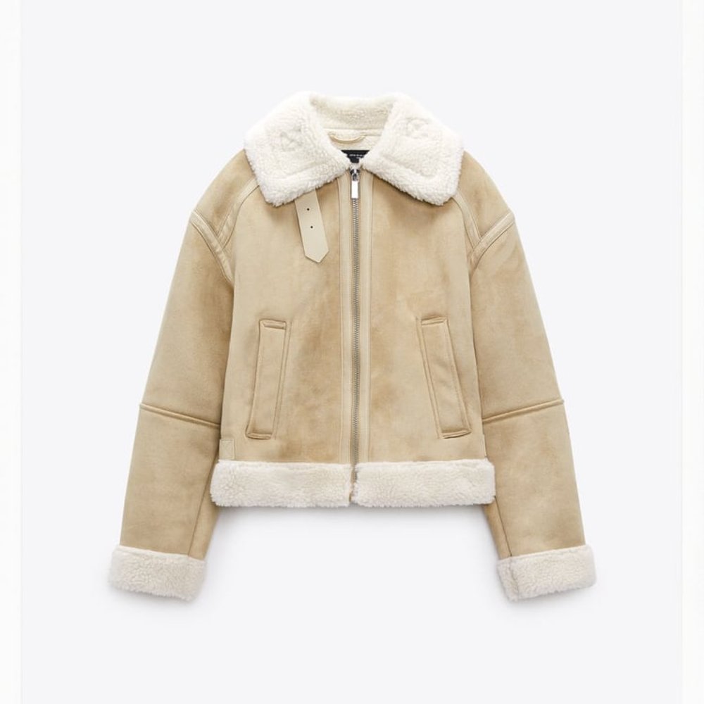 ZARA DOUBLE-FACED CROPPED JACKET